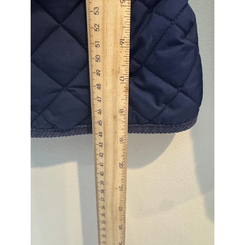 Ralph Lauren Jacket Girls‎ Small 7 Navy Blue Quilted Zip Riding Coat Outerwear